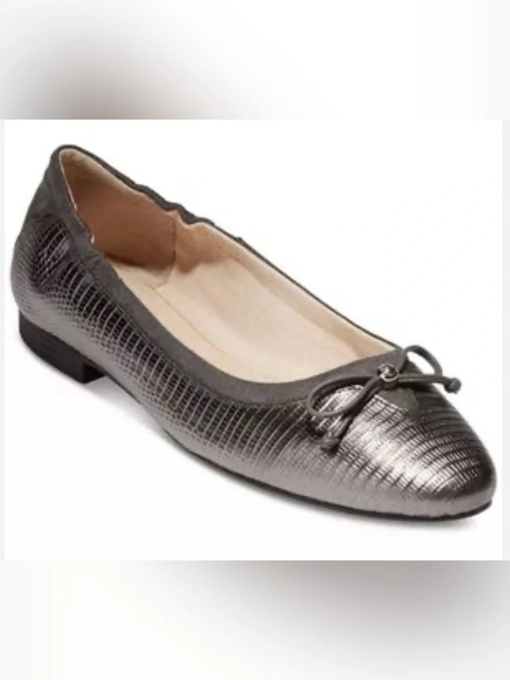 NEW Cole Haan Shoes Keira Ballet Flats Slip-On 5 B Leather Pewter